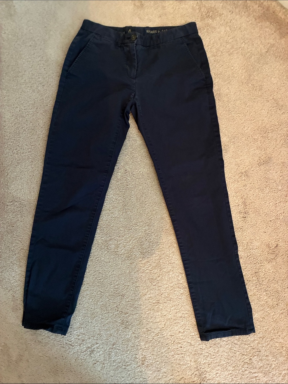 GAP Khakis in Dark Navy with Cream Logo